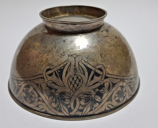 RUS YAPIMI GÜMÜŞ VE ALTIN VERMEYLİ SAVATLI TAS